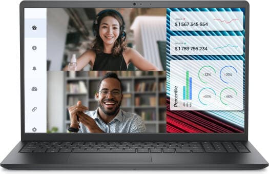 Dell Vostro 3520 Laptop, 15.6" FHD WVA 120Hz Display, Intel Core i3-1215U Processor, 8GB RAM, 512GB SSD, Intel UHD Graphics, Dos, Carbon Black