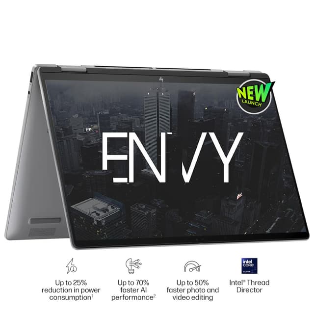 HP Envy X360 14-es1013dx  2-in-1 Laptop, 14" FHD IPS Touch Display, Intel Core Ultra 5 120U, 8GB RAM, 512GB SSD, Intel Graphics, Windows 11 Home, Silver