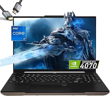 ASUS TUF  F15 FX507VI Gaming Laptop, 15.6" FHD IPS 144Hz Display,  Intel Core i7-13620H, 16GB RAM, 1TB SSD, GeForce RTX 4070 8GB GPU,  English Keyboard, Windows 11, Mecha Grey