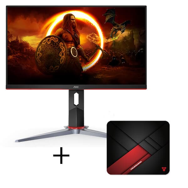 AOC 24G2SPE Flat Gaming Monitor, 23.8" FHD IPS Display, 165Hz Refresh Rate, 1ms MPRT Response Time, Adaptive Sync, 16:9 Aspect Ratio, 5 Game Modes, VESA Compatible, Black